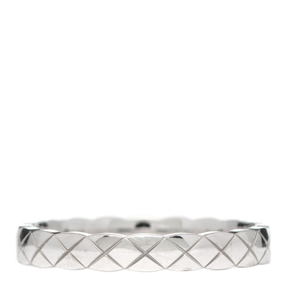 Chanel 18K White Gold Mini Coco Crush Ring 59 8.75 1 of 5