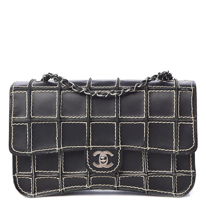 Chanel Lambskin Contrast Square Stitch Flap Black 1 of 12