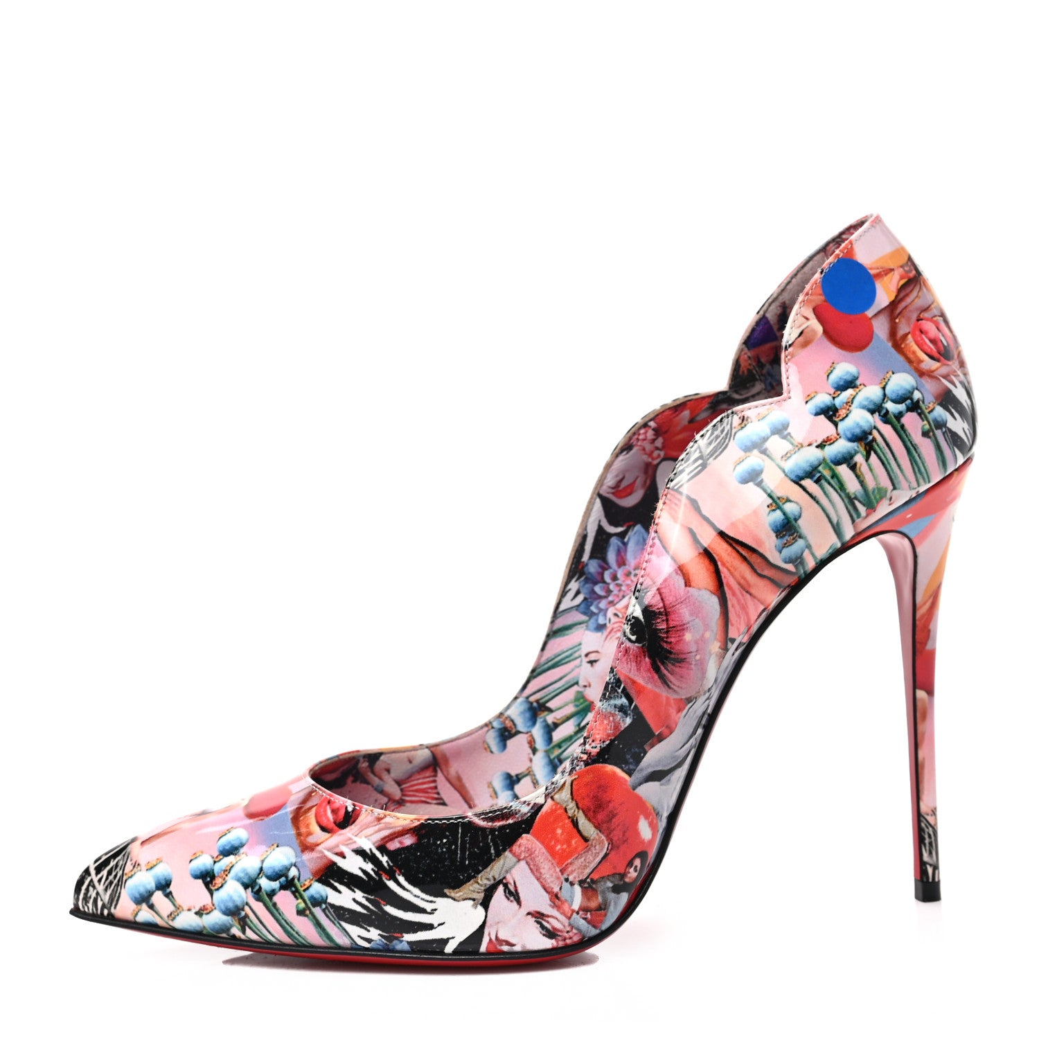 Christian Louboutin Patent Graphic Love Hot Chick 100 Pumps 41 Multicolor 1 of 7