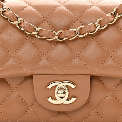 Chanel Lambskin Quilted Mini Rectangular Flap Brown 8 of 8