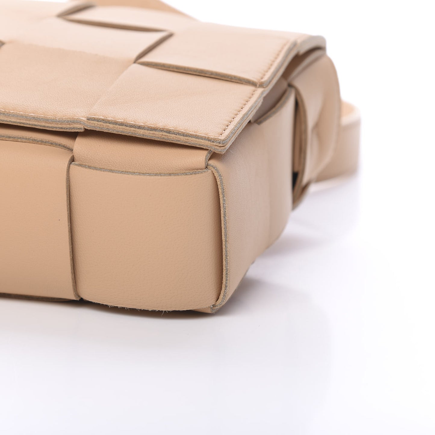 Nappa Maxi Intreccio Cassette Bag Almond