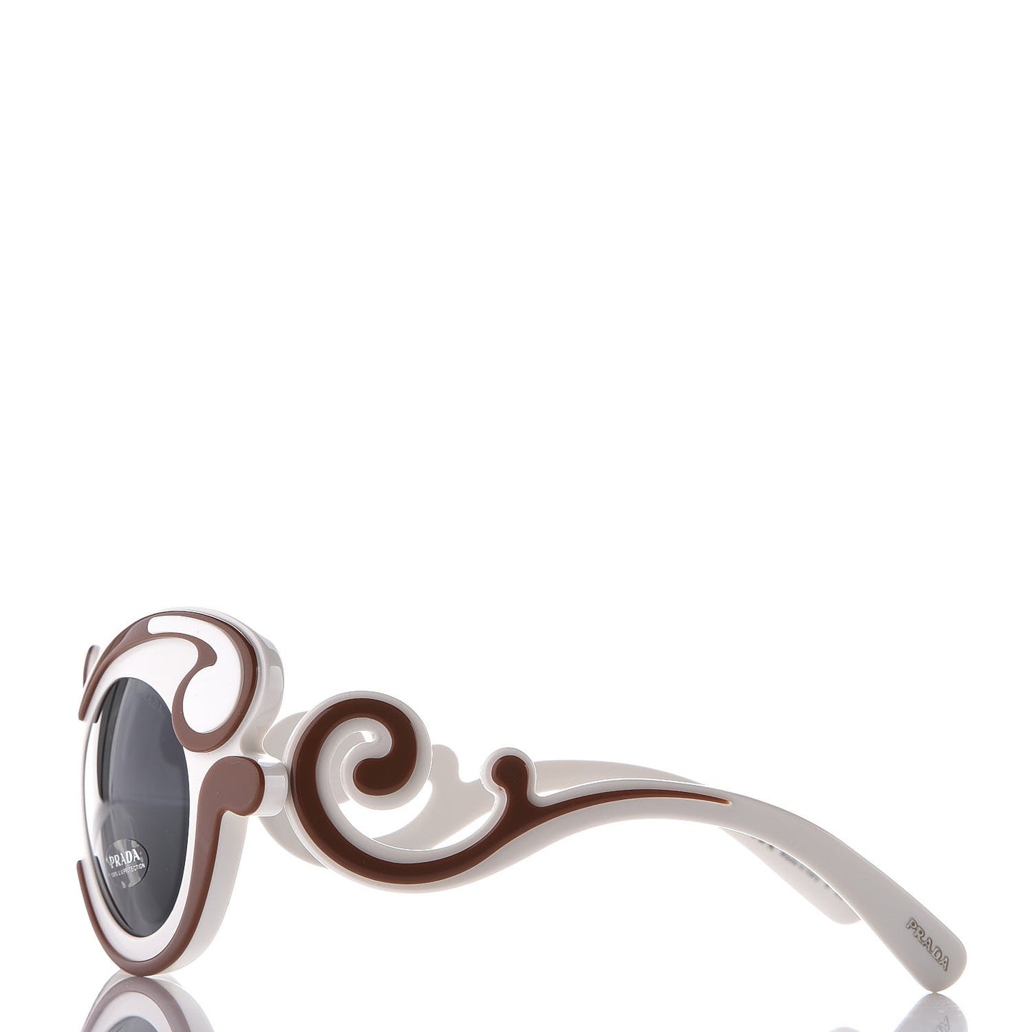 Minimal Baroque Sunglasses SPR 23N White Brown