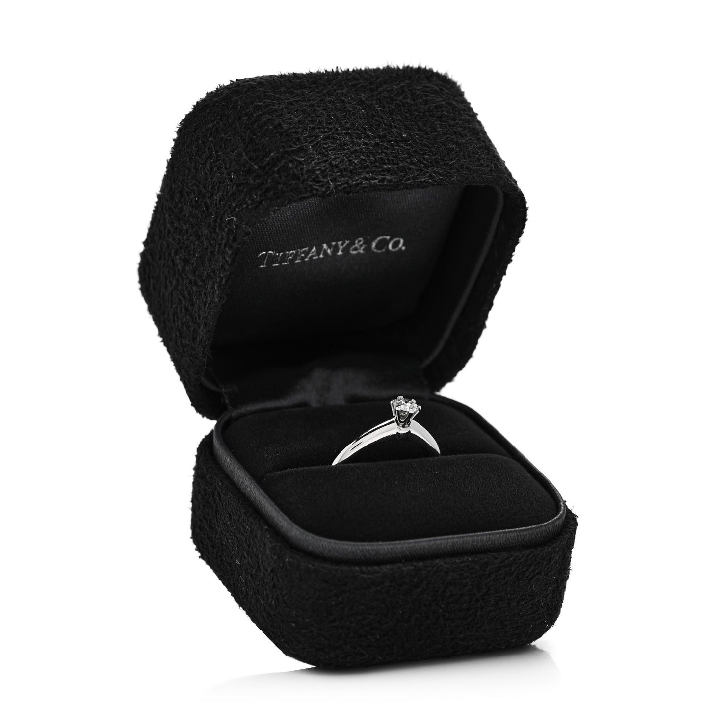 Platinum Diamond .24ct Solitaire Engagement Ring 53 6.5