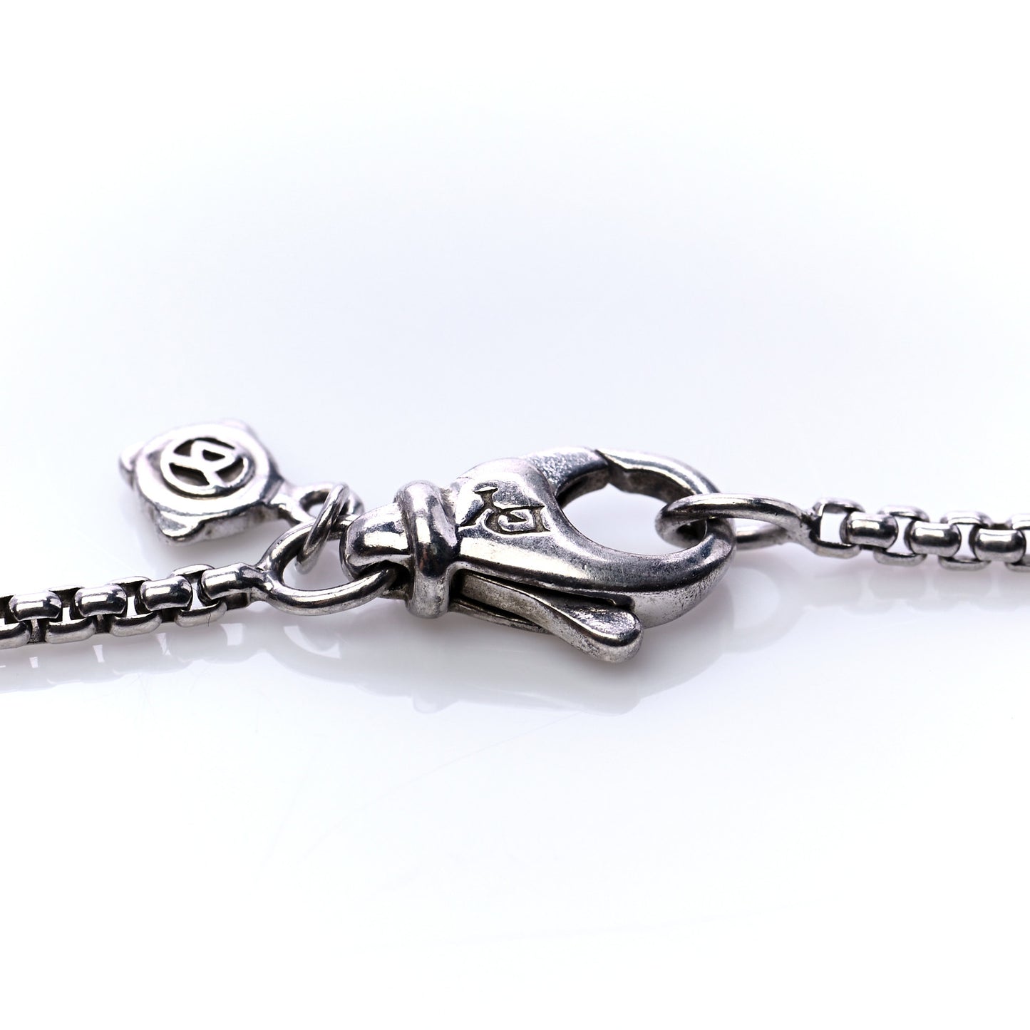 Sterling Silver 14K White Gold Diamond 35mm Crossover Cross Necklace