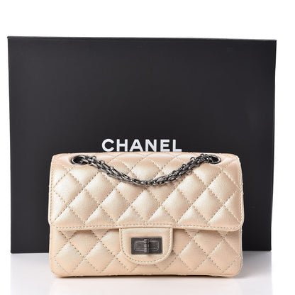 Chanel Metallic Sheepskin Quilted 2.55 Reissue Mini Flap Beige 11 of 11