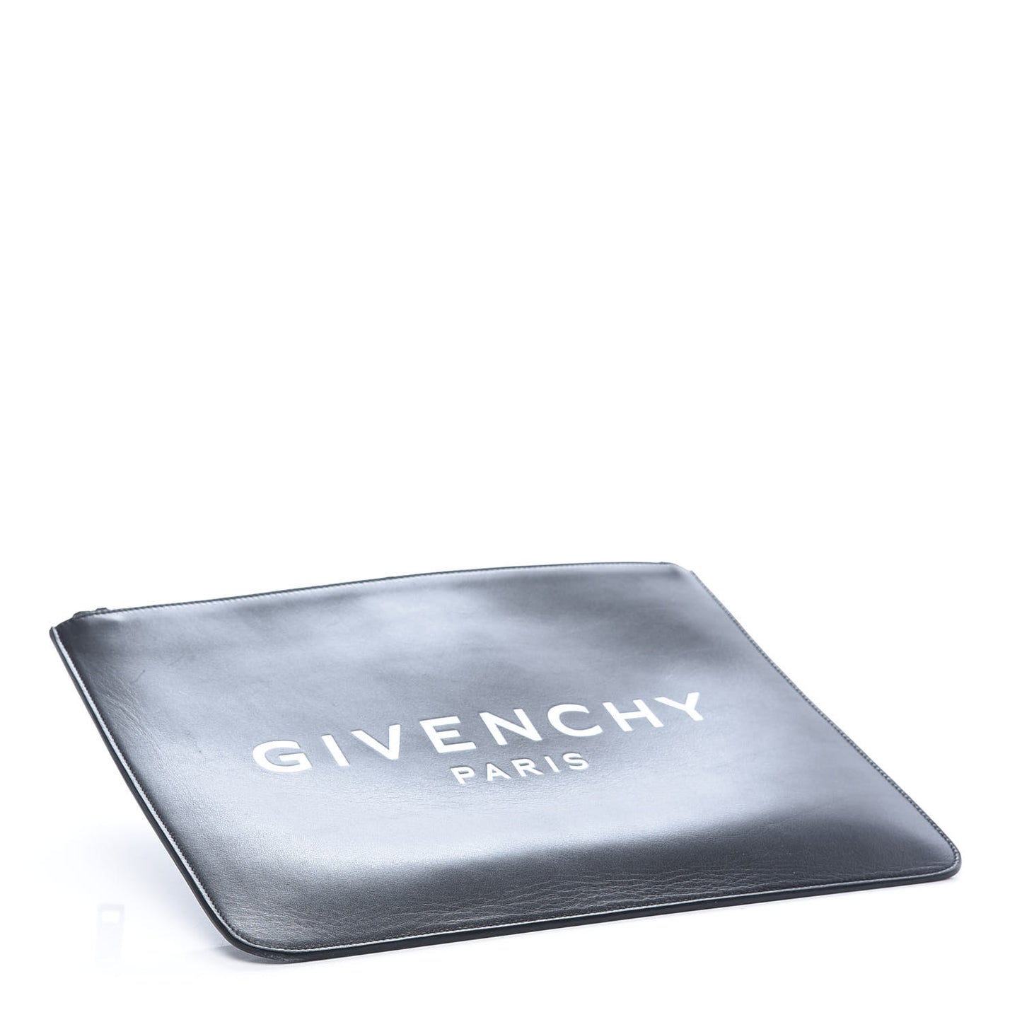 Calfskin Large Logo Pouch Black