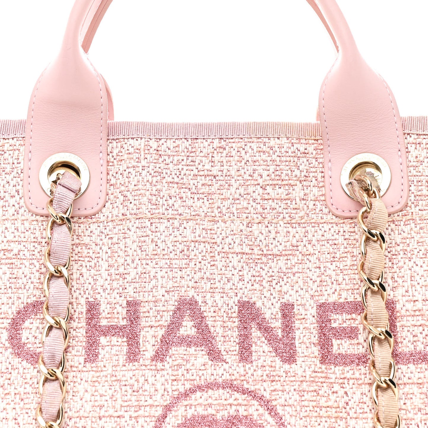 Lurex Boucle Deauville Medium Tote Pink