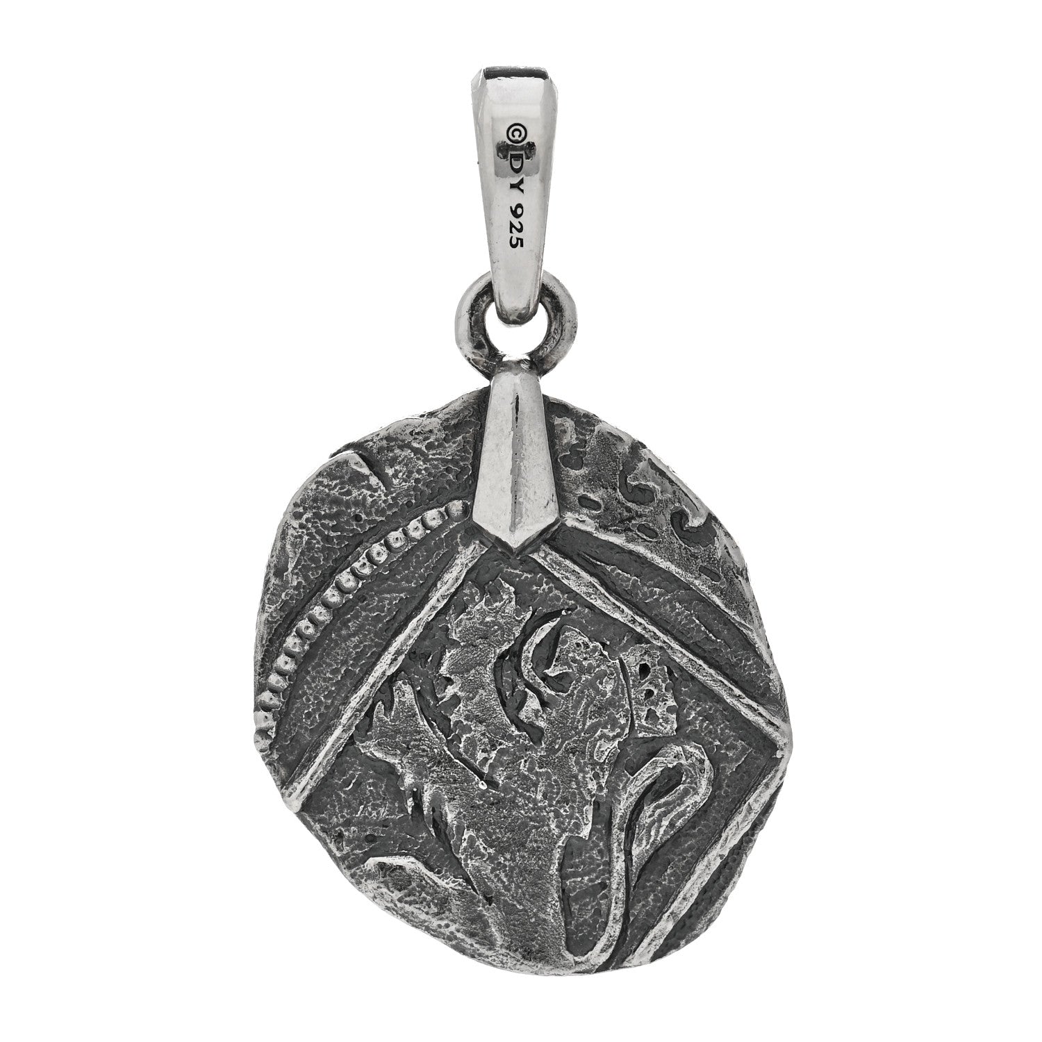 David Yurman Sterling Silver Shipwreck Coin Amulet Pendant 3 of 4