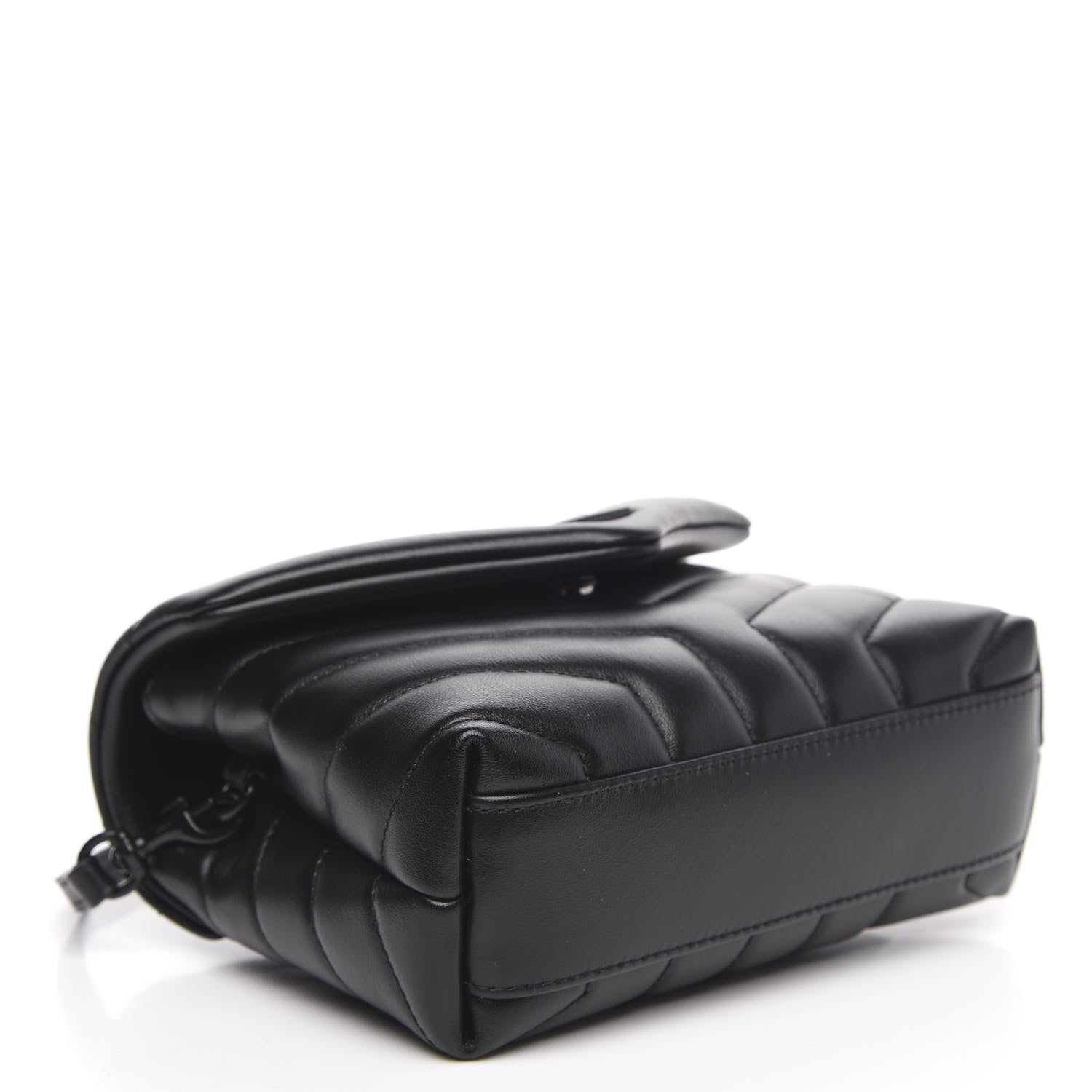 Saint Laurent Calfskin Y Quilted Monogram Toy Loulou Crossbody Bag Black 4 of 11