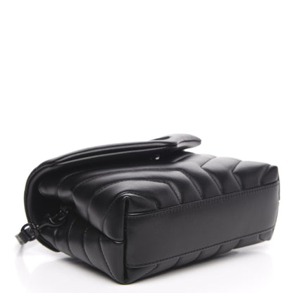Saint Laurent Calfskin Y Quilted Monogram Toy Loulou Crossbody Bag Black 4 of 11
