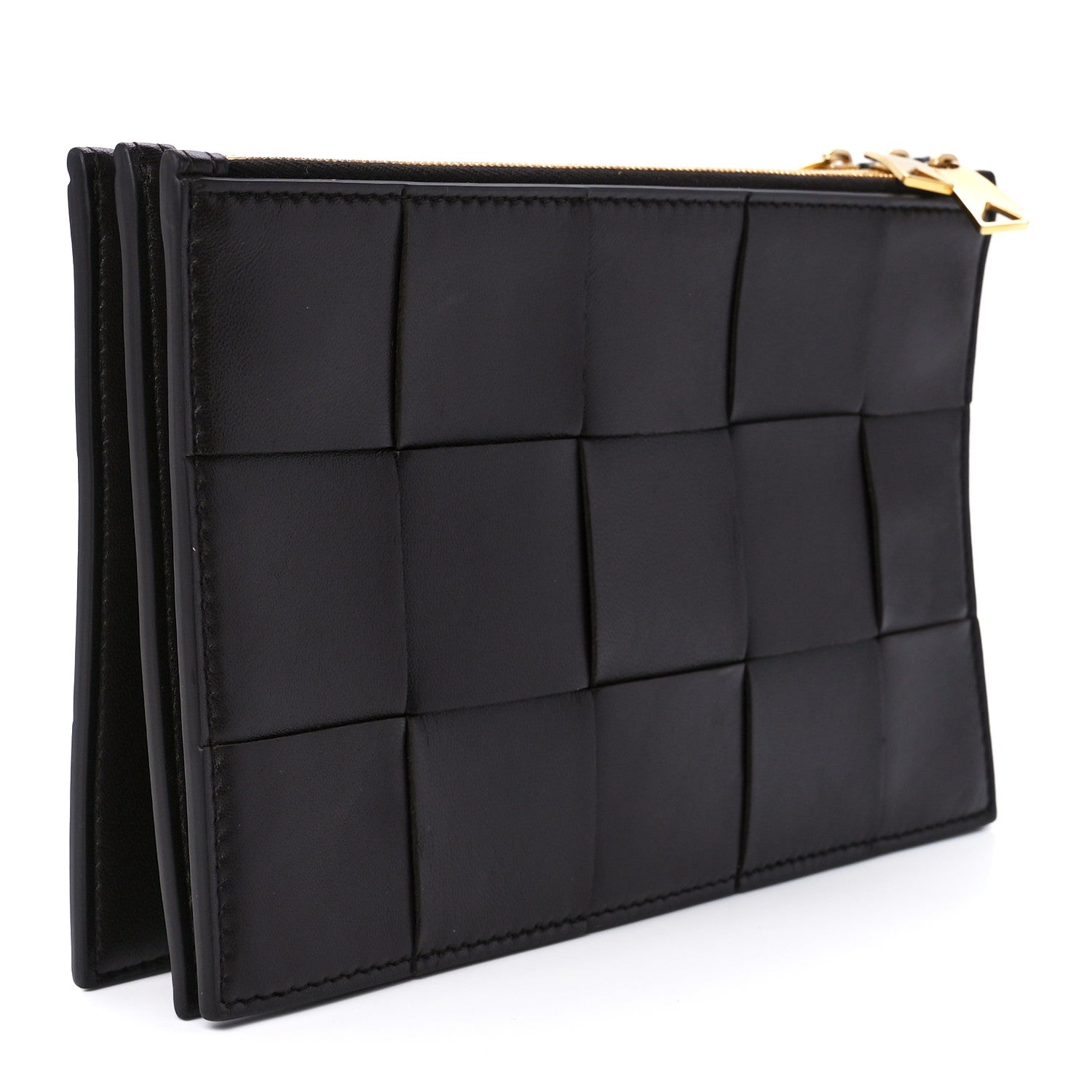 Bottega Veneta Nappa Maxi Intrecciato Triple Zip Clutch Fondant 3 of 12