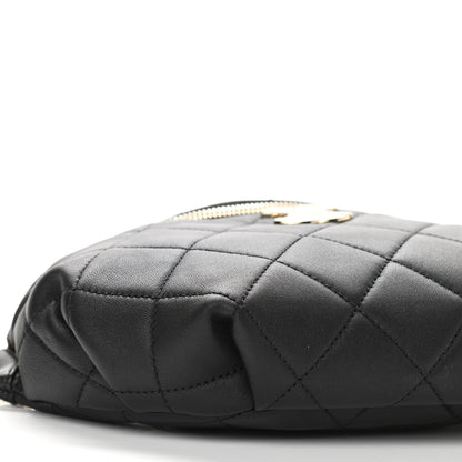 Chanel Lambskin Quilted Resin Bi-Color Waist Bag Fanny Pack Black 9 of 10
