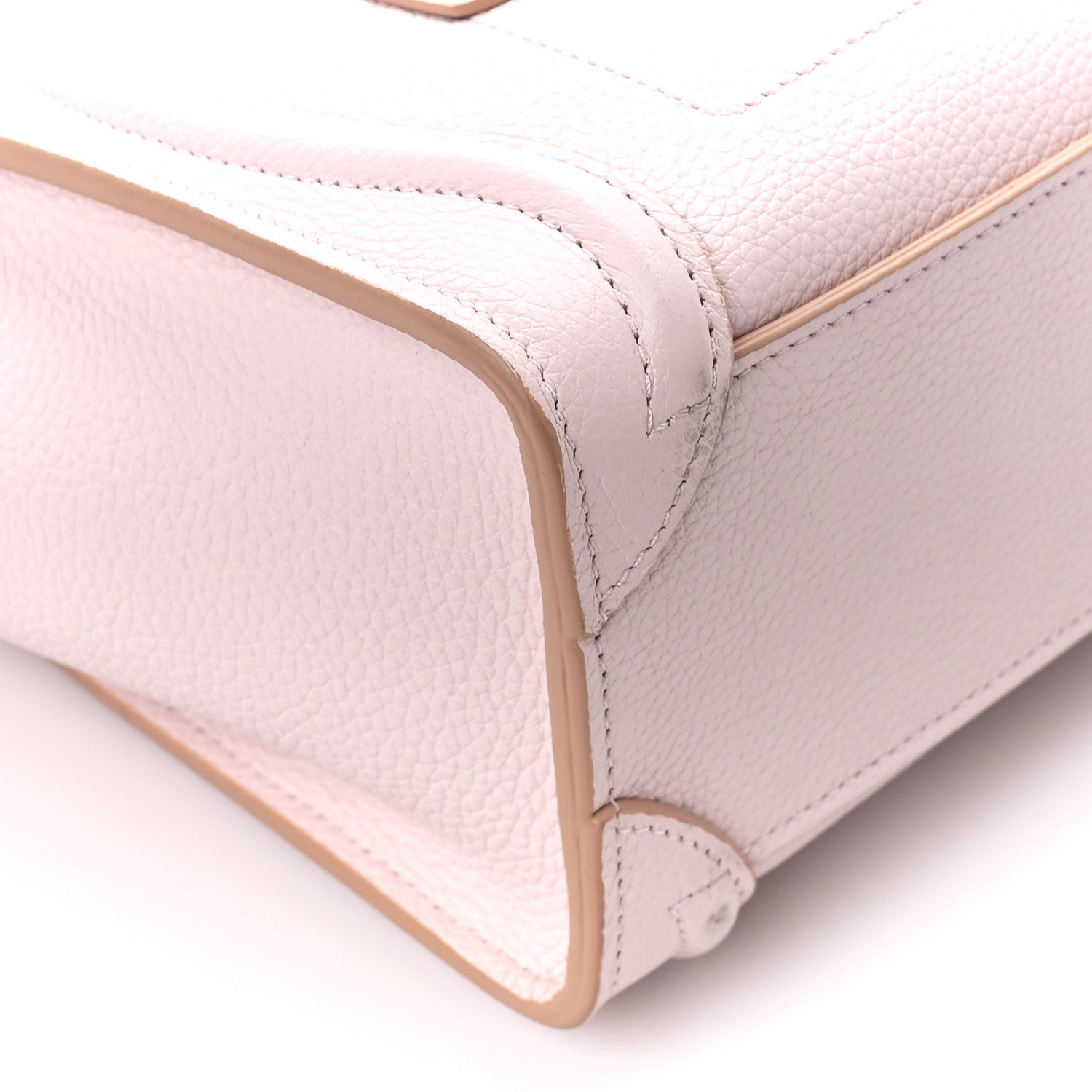 Celine Drummed Calfskin Nano Luggage Pale Pink 10 of 13
