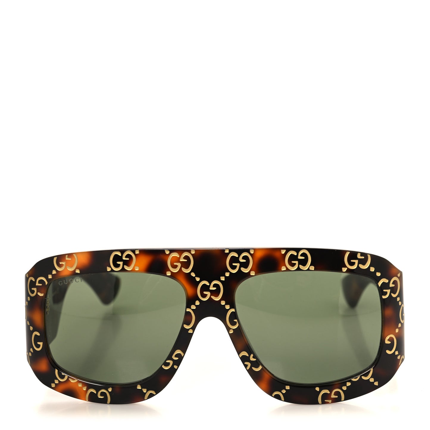 Acetate Monogram Shield Sunglasses GG0983S Havana