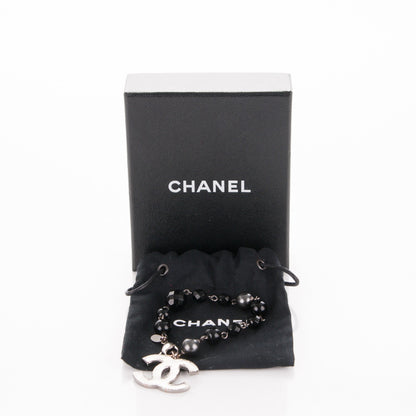 Chanel Ruthenium Beaded CC Bracelet Black 7 of 7