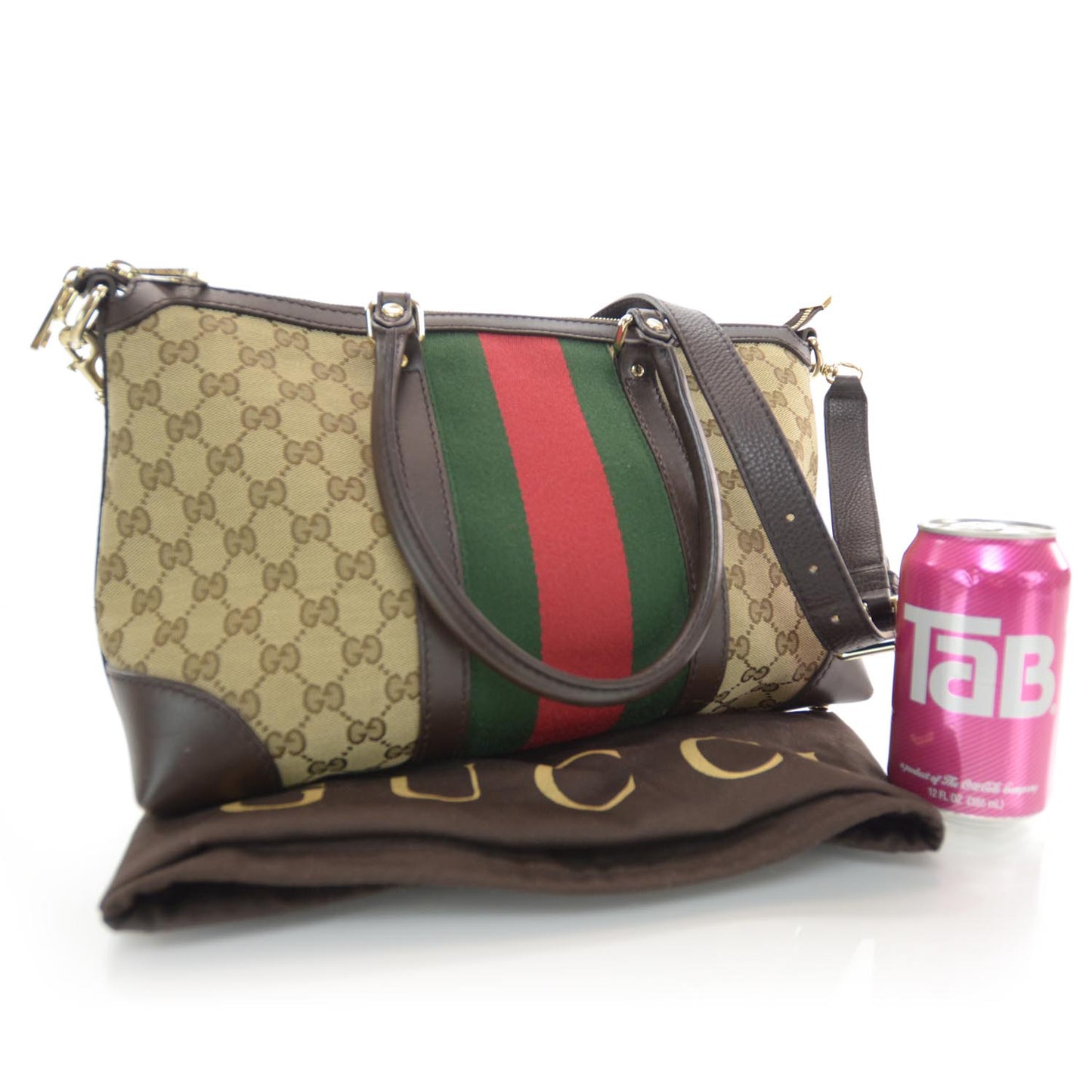 Monogram Vintage Web Medium Top Handle Bag