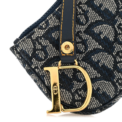 Christian Dior Monogram Saddle Coin Purse Navy 9 of 9