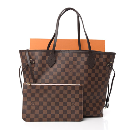 Louis Vuitton Damier Ebene Neo Neverfull MM Rose Ballerine 12 of 12