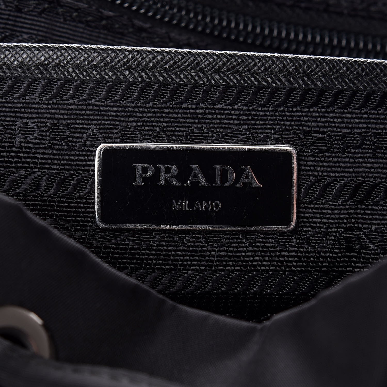 Prada Tessuto Nylon Saffiano Medium Backpack Black 7 of 8