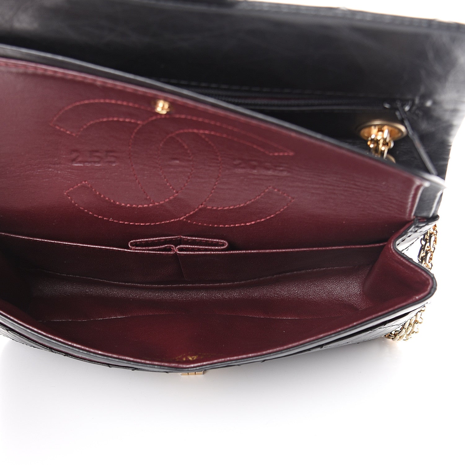Chanel Aged Calfskin 50th Anniversary 2.55 Reissue 225 Flap Black 4 of 11