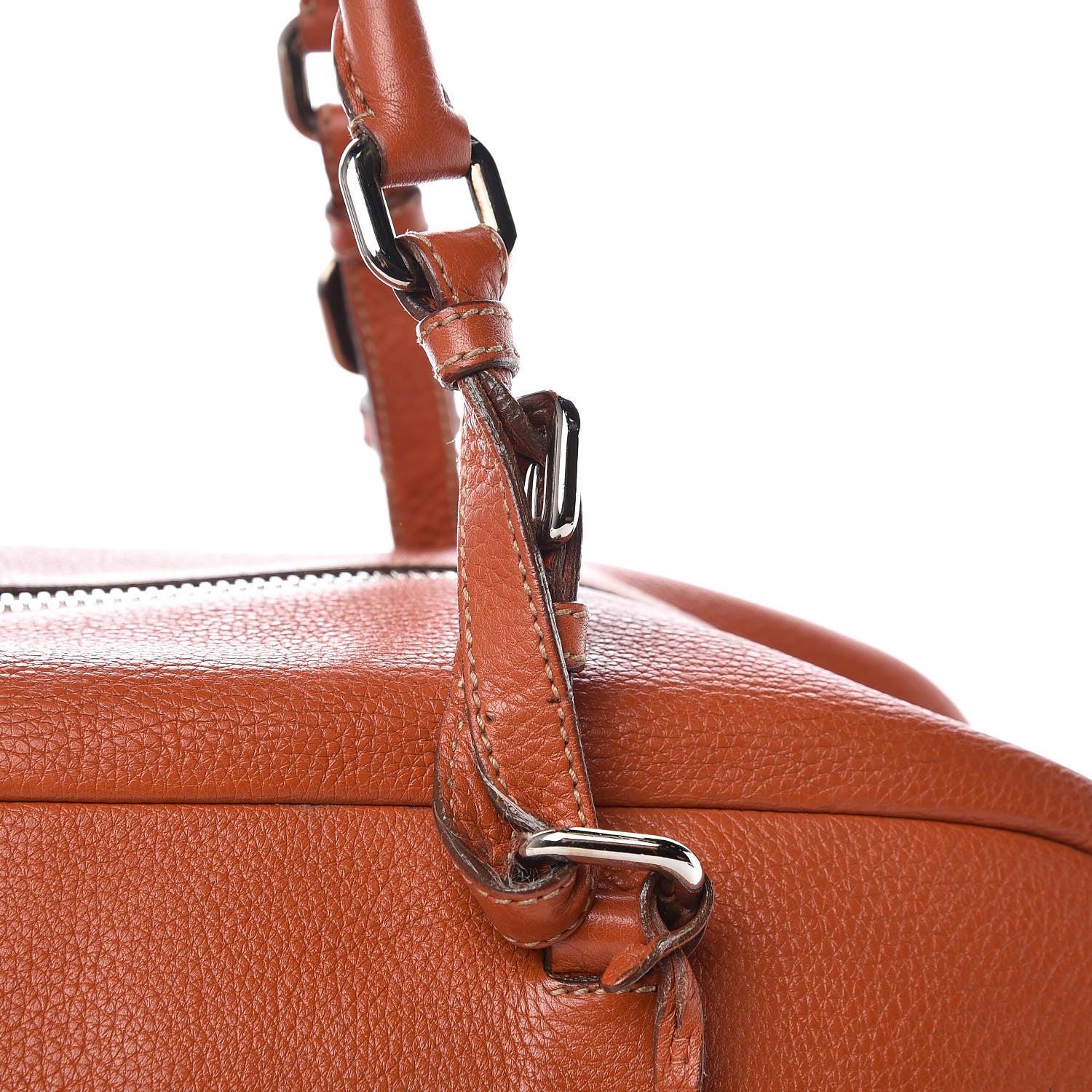 Prada Vitello Daino Logo Bowler Rame 13 of 19