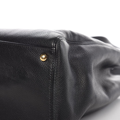 Chanel Calfskin Cerf Executive Shopper Tote Black 10 of 13