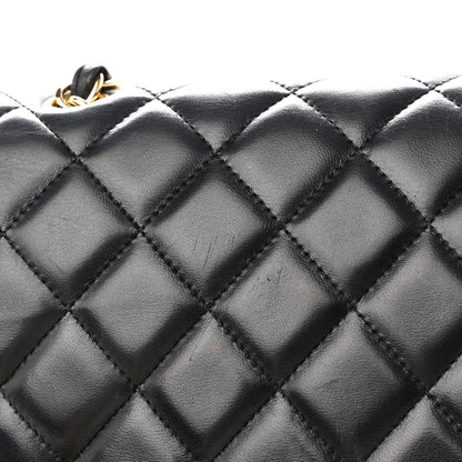 Chanel Lambskin Quilted Maxi Double Flap Black 20 of 22