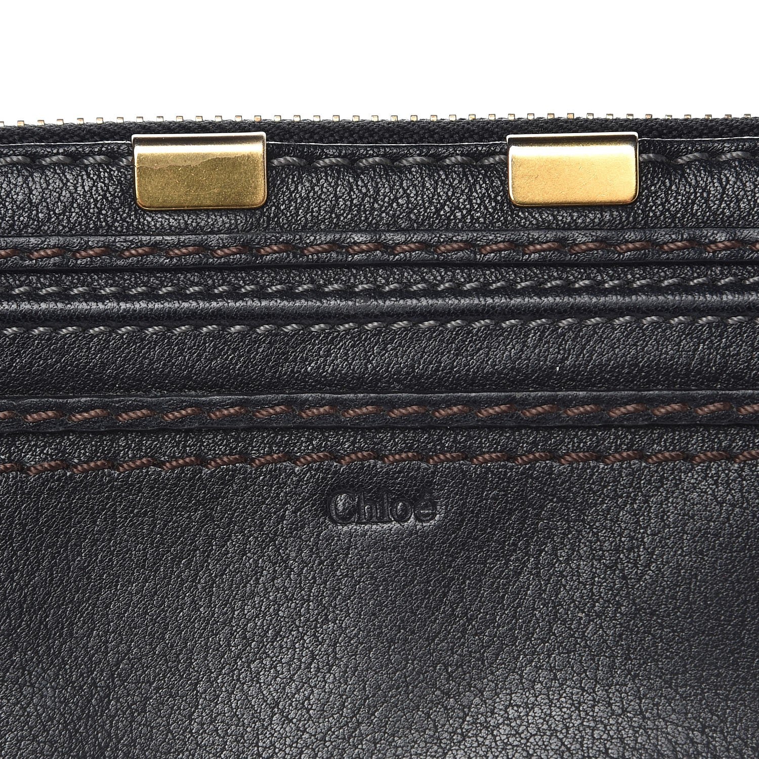 Chloe Grained Calfskin Marcie Long Zip Around Wallet Black 6 of 8