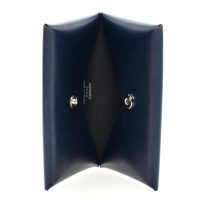 Hermes Box Calvi Card Case Bleu Abysse 5 of 6