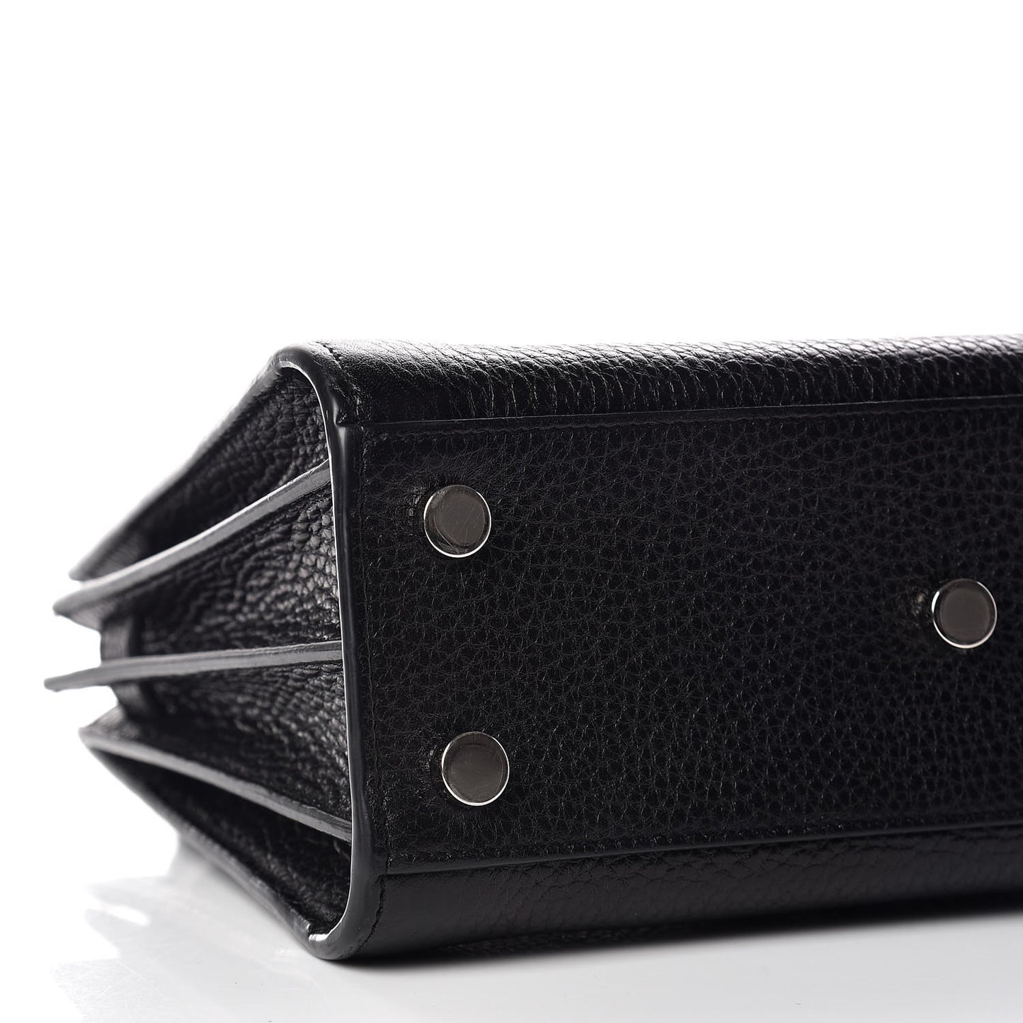 Grained Calfskin Nano Sac De Jour Black