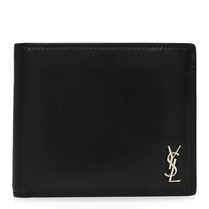 Saint Laurent Matte Calfskin Tiny Cassandre East West Wallet Black 1 of 6