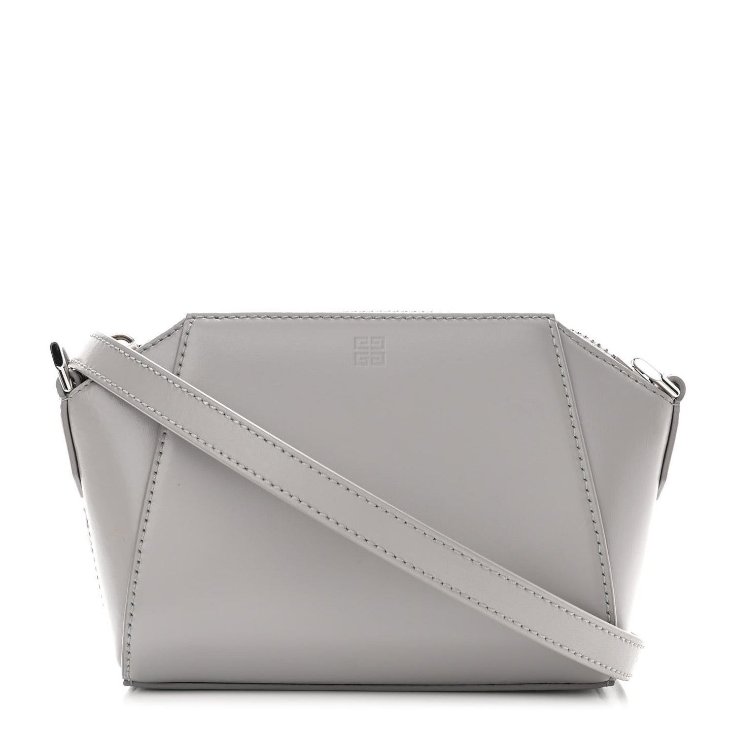 Sugar Goatskin Nano Antigona Pearl Grey