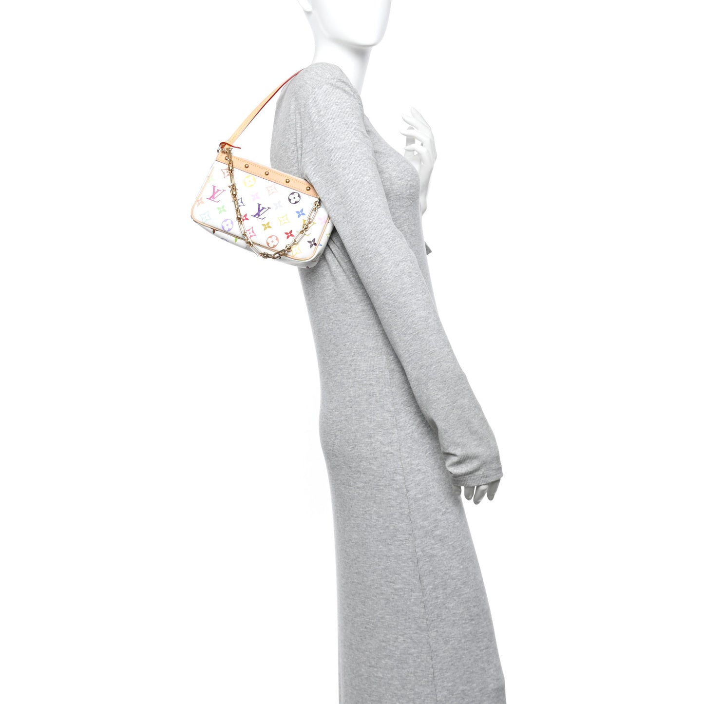 LV X TM Monogram Multicolor Pochette Accessories White