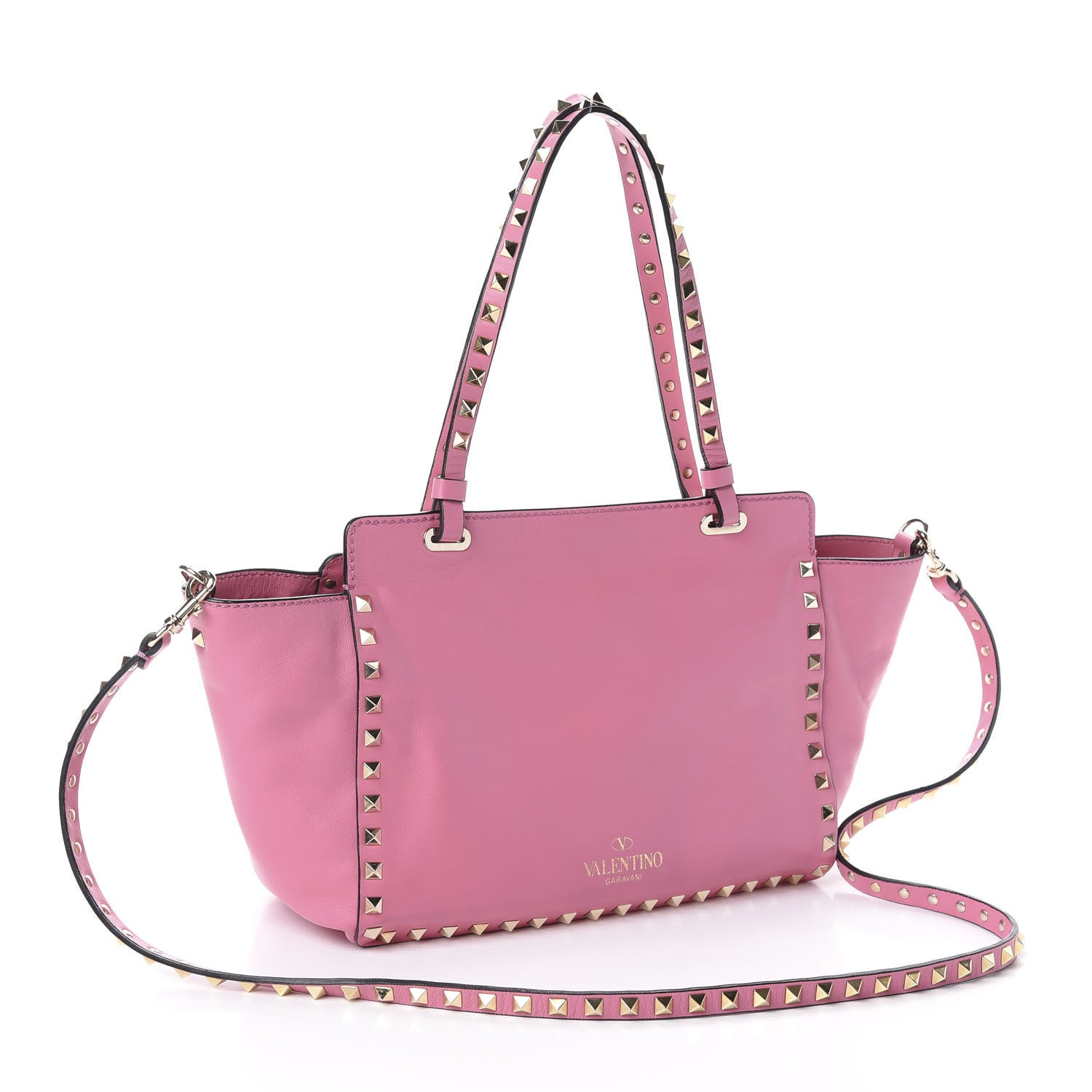 Valentino Garavani Vitello Small Rockstud Tote Ninphea 3 of 8