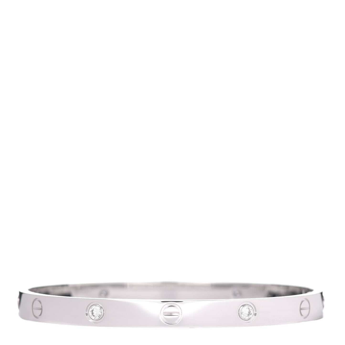 18K White Gold 4 Diamond LOVE Bracelet 19