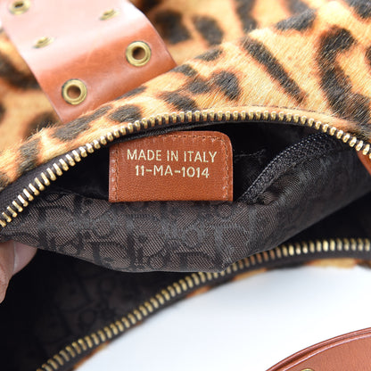 Christian Dior Pony Hair Leopard Print Street Chic Hobo 7 of 11