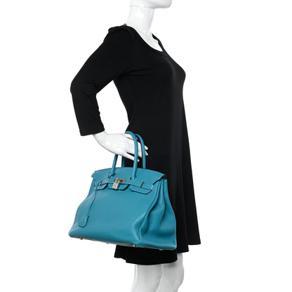Hermes Togo Birkin 35 Turquoise 2 of 11