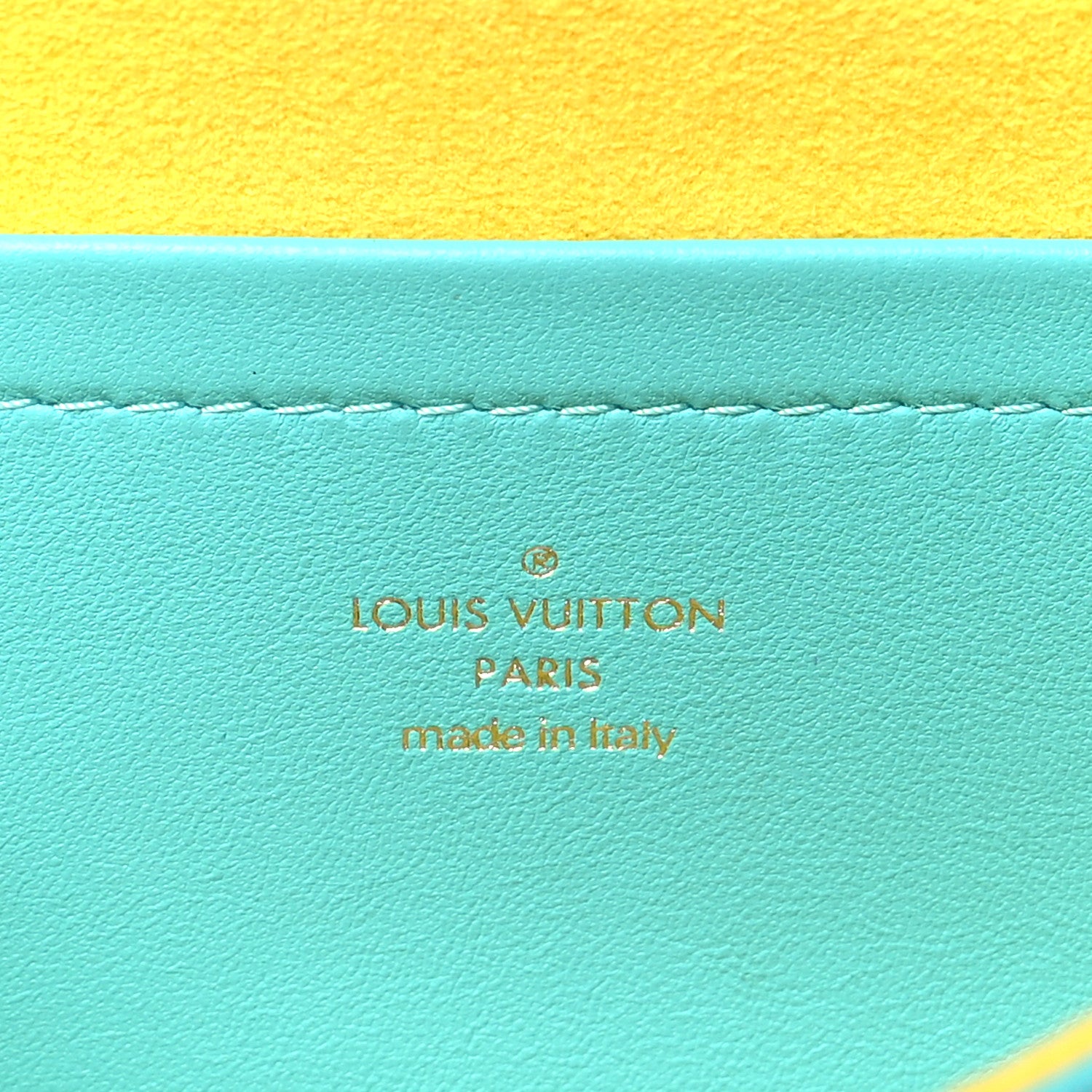 Louis Vuitton Lambskin Embossed Monogram Vuittamins Pochette Coussin Menthe Jaune 6 of 9