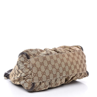 Gucci Monogram D Ring Gold Hobo Dark Brown 4 of 14