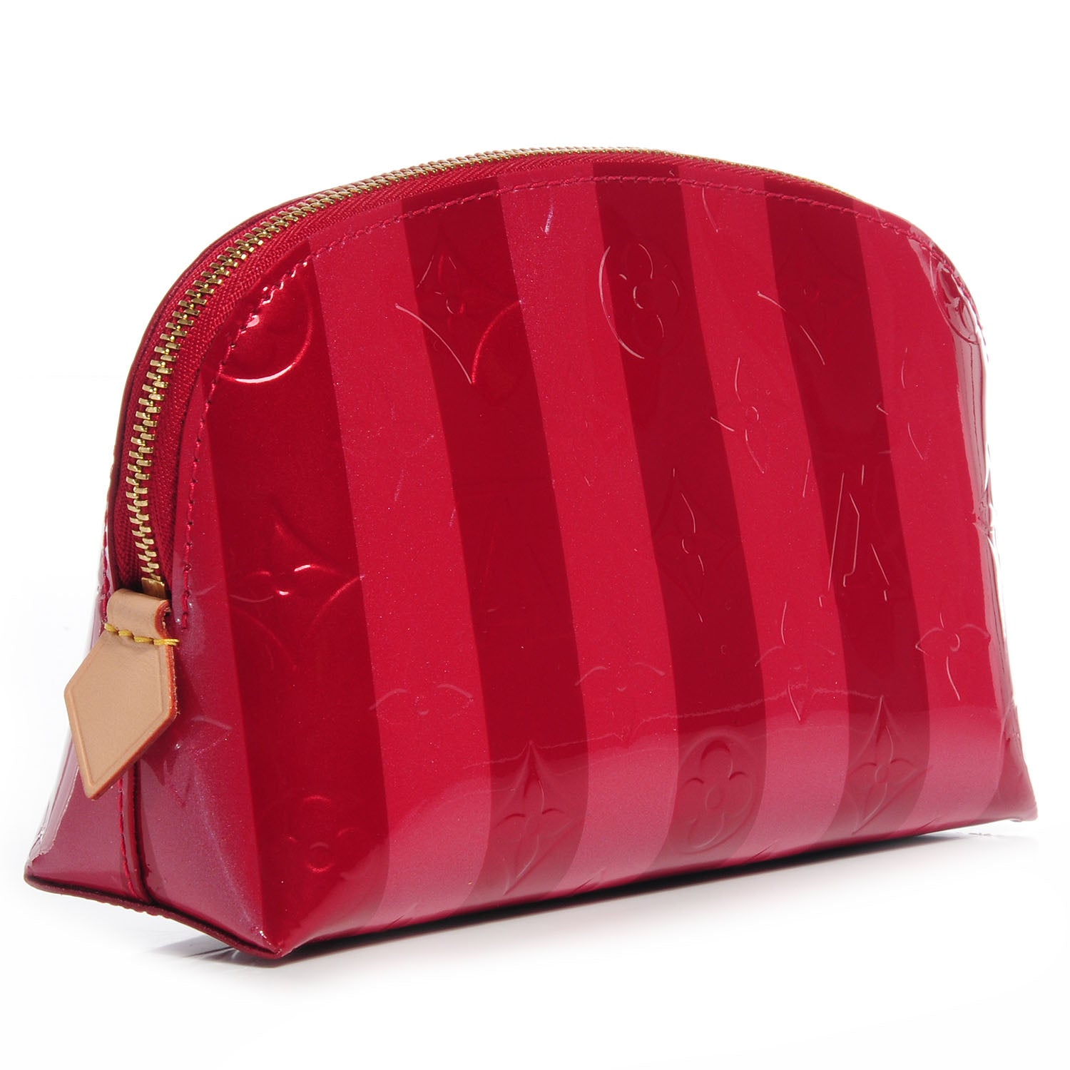 Louis Vuitton Vernis Rayures Cosmetic Pouch Pomme D'Amour 3 of 8