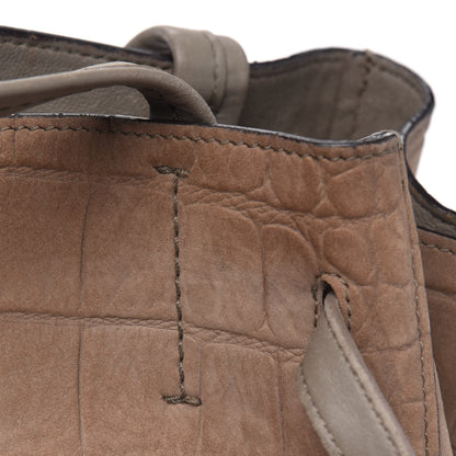 Celine Crocodile Embossed Nubuck Small Belt Cabas Phantom Beige 32 of 33