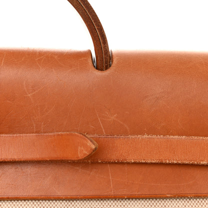 Hermes Toile Vache Calfskin Herbag 39 MM Natural 10 of 14