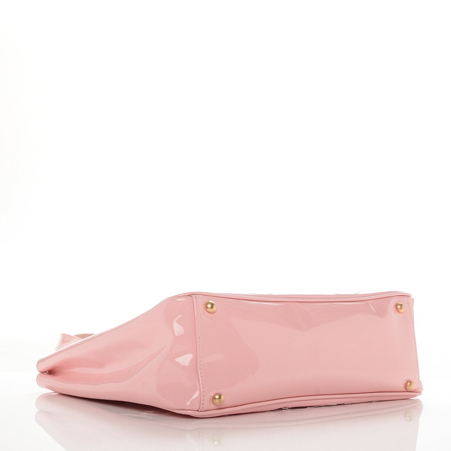 Chanel Patent CC Logo Tote Pink 4 of 9