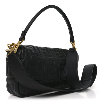 Fendi Nappa FF 1974 Embossed Baguette Black 3 of 10