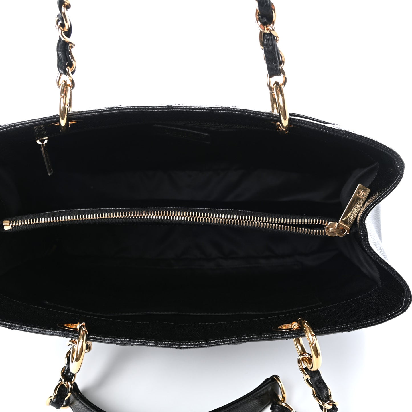 Caviar Quilted Grand Shopping Tote GST Black