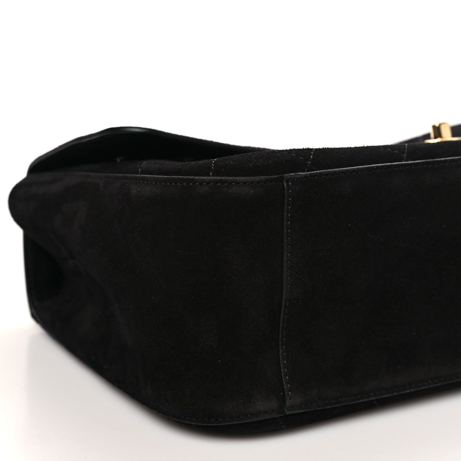 Chanel Suede Calfskin Small Souplissimo Maxi Flap Black 8 of 10