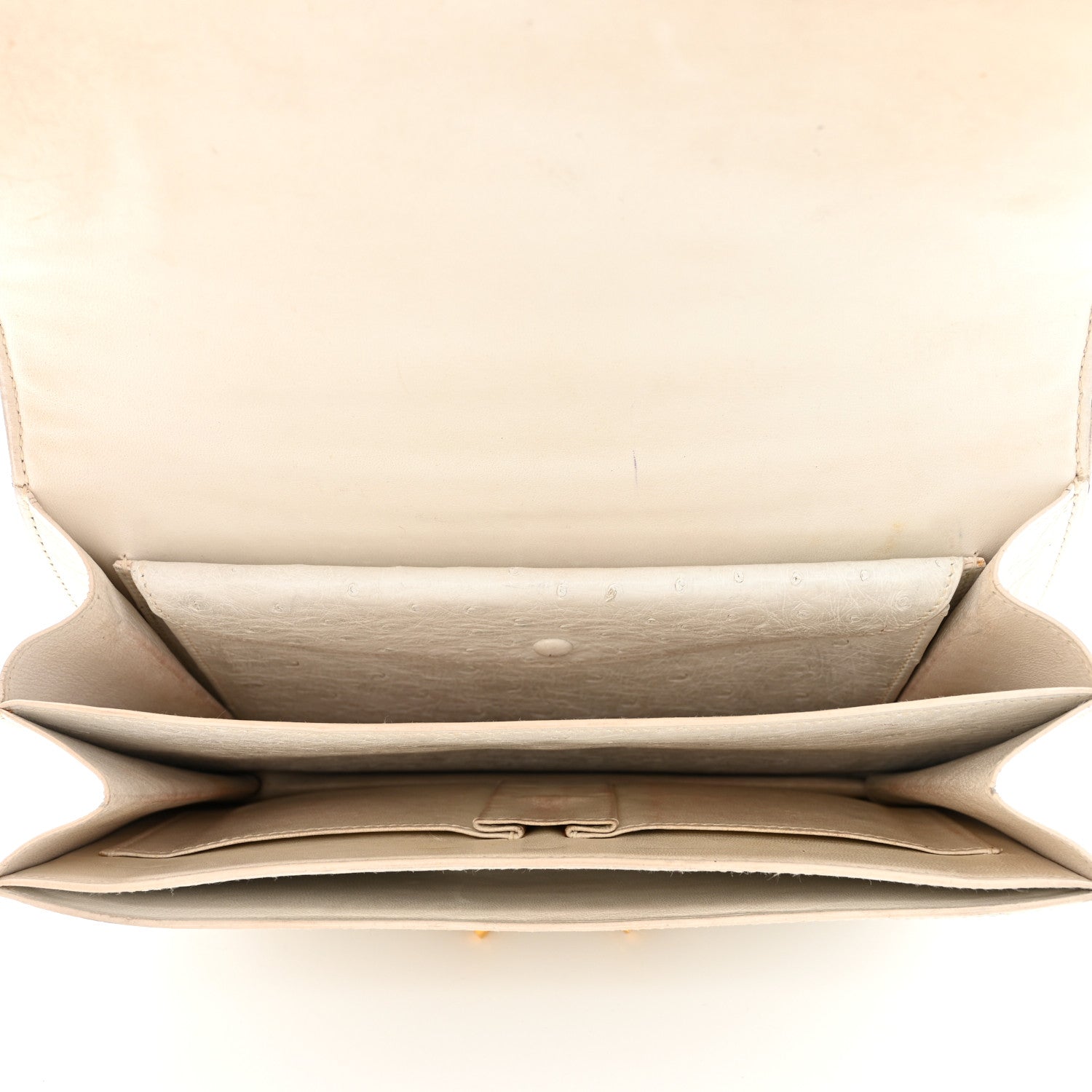 Hermes Ostrich Fonsbelle White 5 of 14