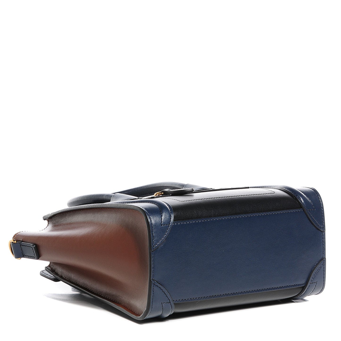 Smooth Calfskin Nano Tri-Color Luggage Black