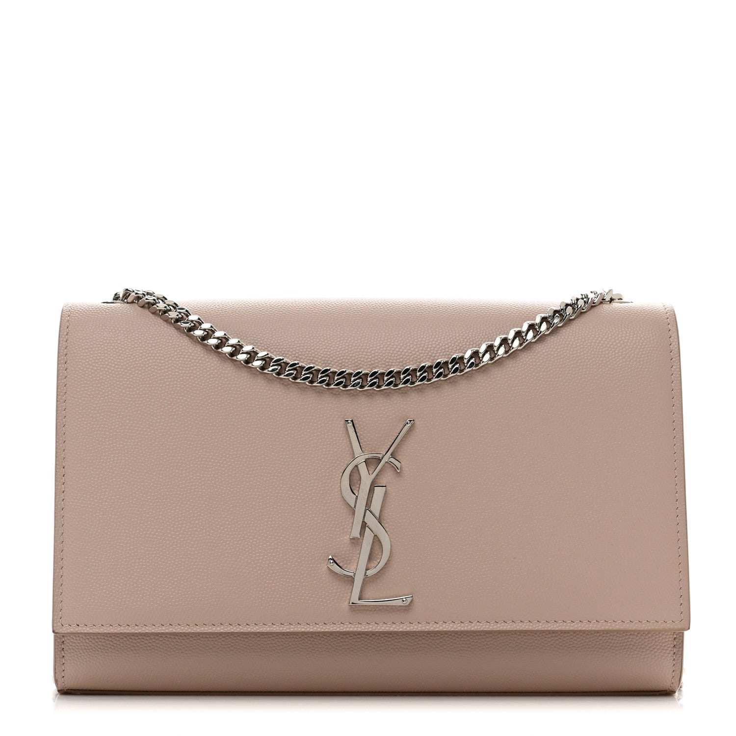 Saint Laurent Grain De Poudre Medium Monogram Kate Satchel Marble Pink 1 of 11