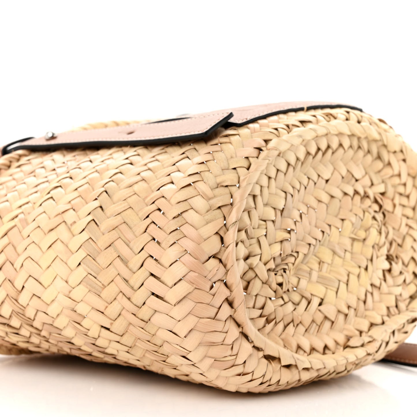 Raffia Small Basket Tote Bag Natural Tan
